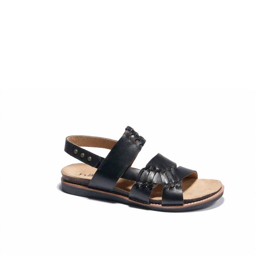 NEW HALSA FOOTWEAR women's bella walking sandal - medium in black